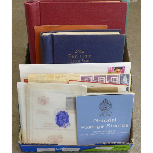 770 - Stamps:- box of stamp albums, covers, etc.