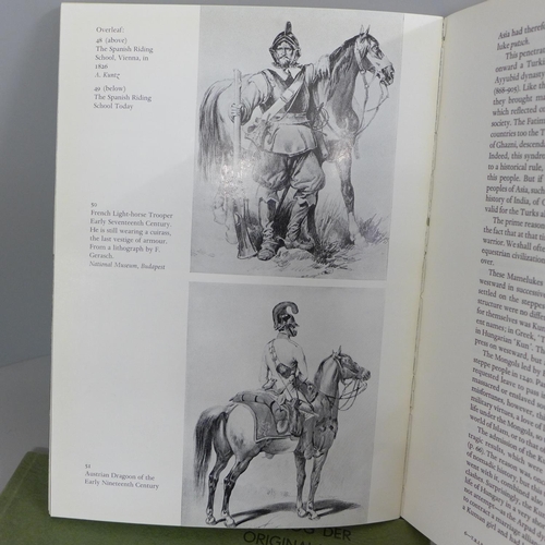 791 - Two pairs of binoculars and two books; They Rode Into Europe and Plaketten Medaillen