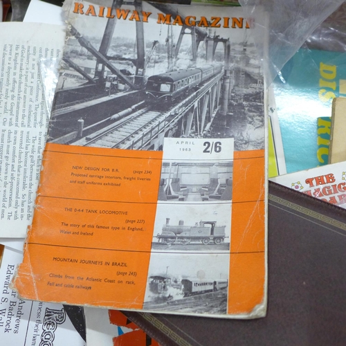 811 - A collection of ephemera including early railway maps, other train ephemera, 1960s Nottingham Forest... 