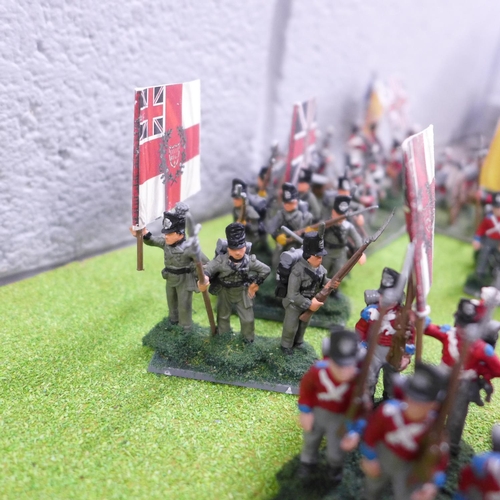 824 - A diorama of French and British troops