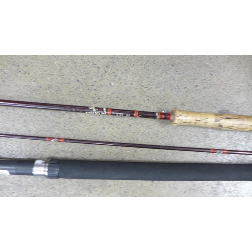 830 - A collection of fly fishing rods including a Hardy and a coarse fishing rod (6)