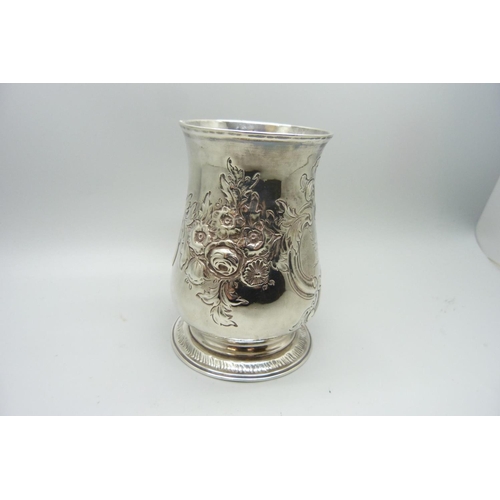 866 - An early George III silver baulster mug, London 1765, Thomas Whipham & Charles Wright, 258g