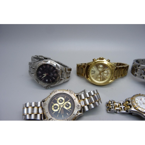 899 - Six wristwatches including Ellese 200m diver's watch, Michael Kors, Avia Mariner, Pod Chronograph, e... 