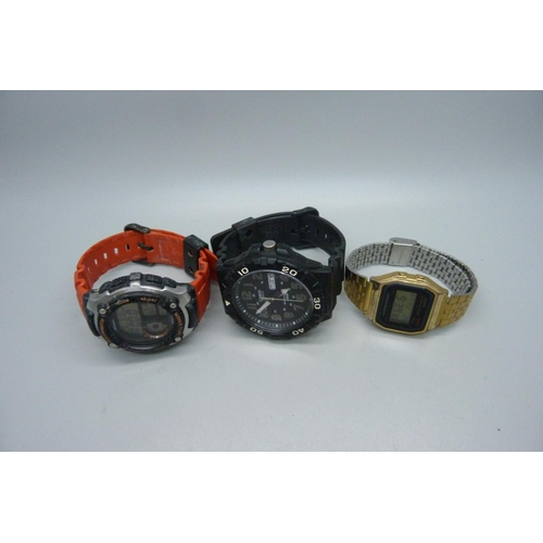 901 - Three Casio wristwatches