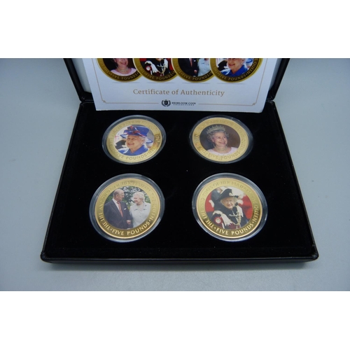 914 - A Queen Elizabeth II 90th Birthday gold plated coin collection