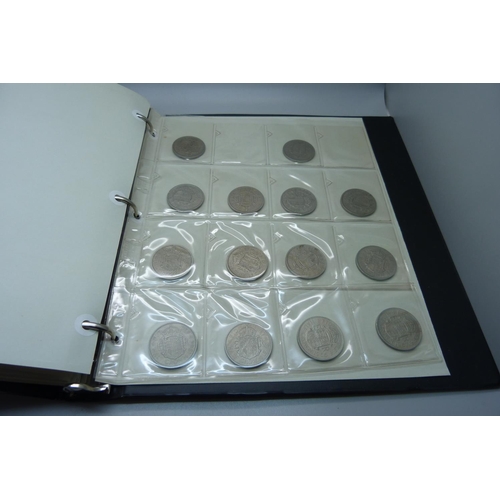 951 - A coin album containing a part collection of British coins