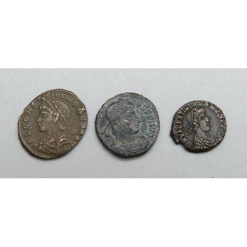 988 - Three bronze Roman coins