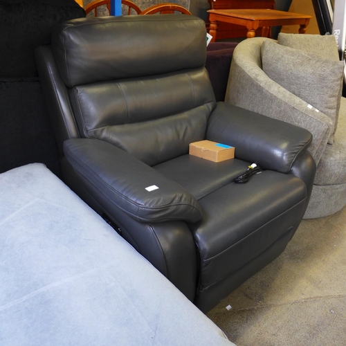 1543 - Fletcher Leather Power Recliner, original RRP £608.33 + VAT (4162-9) * This lot is subject to VAT