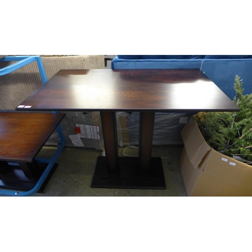 1616 - A stained timber tall bar table