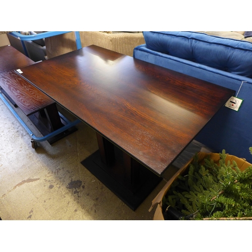 1616 - A stained timber tall bar table