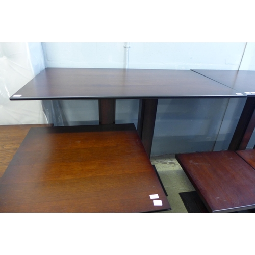 1617 - A stained timber tall bar table