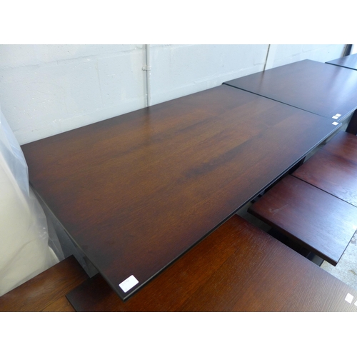 1617 - A stained timber tall bar table