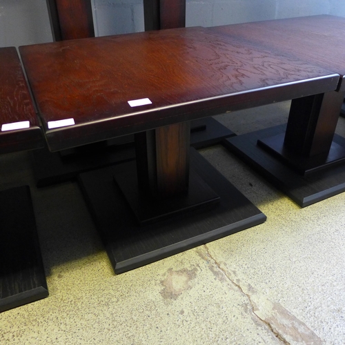 1637 - A stained timber lamp table