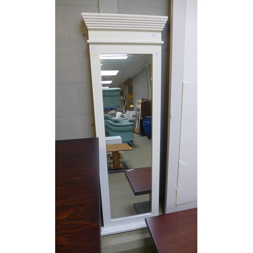 1641 - A white framed cheval mirror