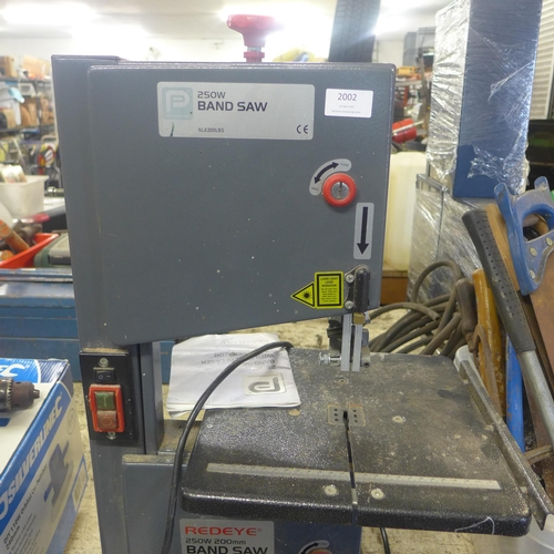 2002 - Performance 250w, 200mm band saw with red eye laser line generator with manual - W