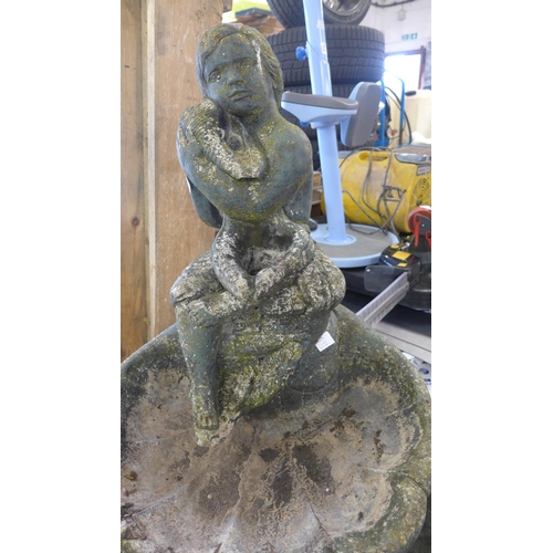 2175 - Approx. 4ft cherub cascading water feature