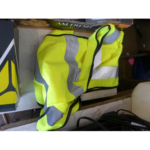 2222 - Two pairs of safety boots both size 7 and hi-vis gear