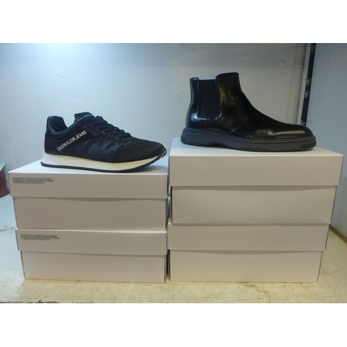 2267 - 4 pairs of boxed unused genuine Calvin Klein footwear: two pairs of sz7/EU41 Chelsea fashion boots t... 