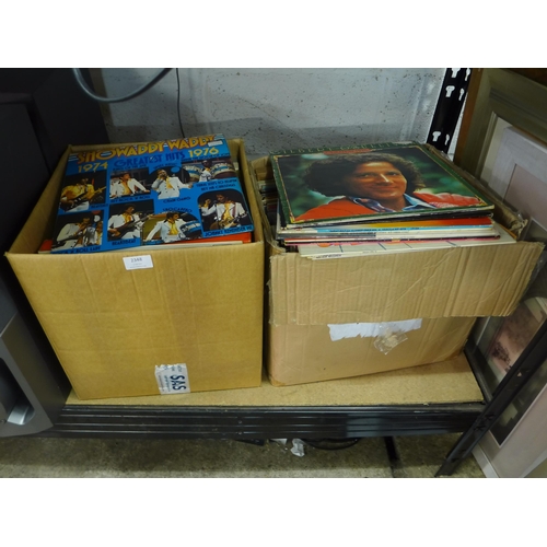 2348 - 2 Boxes of LP records, mostly 1970s, Showaddywaddy, Gilbert O'Sullivan, etc