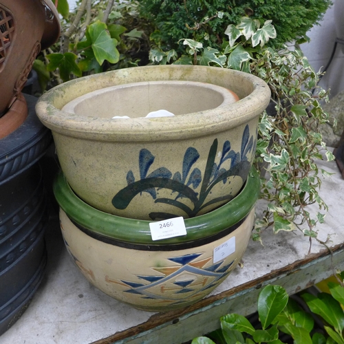 2466 - Mega lot of approx 30 medium and large ceramic, terracotta and plastic planters and plant pots