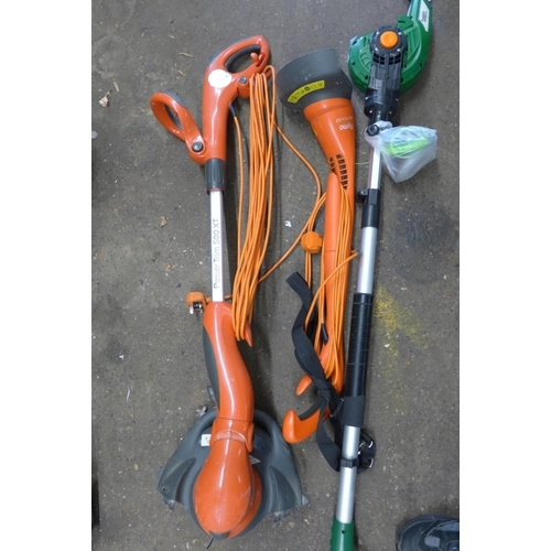 2469 - Multi angle hedge trimmer - W and Flymo mini strimmer