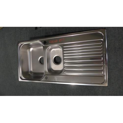 3002 - 1.5 Bowl sink with drainer (381-169)   * This lot is subject to vat
