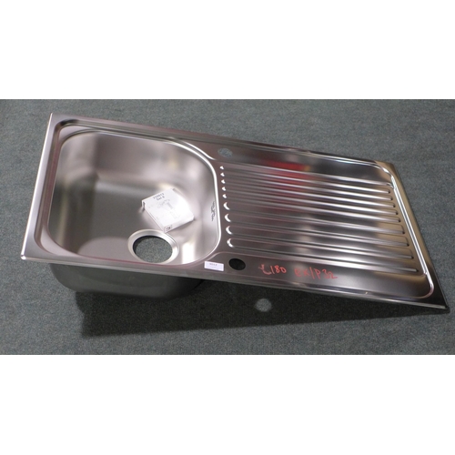 3012 - Stainless Steel Sink And drainer  (381-180)    * This lot is subject to vat