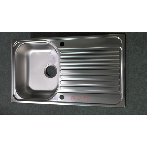 3012 - Stainless Steel Sink And drainer  (381-180)    * This lot is subject to vat