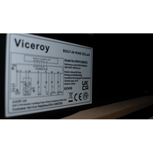 3029 - Viceroy Under Counter Slim Wine Cooler (H870xW295xD570) - model no.:- WRWC30BK, original RRP £332.50... 
