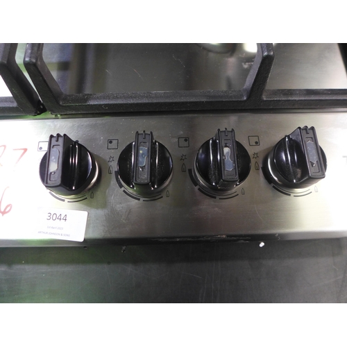 3044 - Zanussi Easy Cook Gas 4 Zone Hob (H40xW595xD510) - model no.:- ZGNN645X, original RRP £165.83 inc. V... 