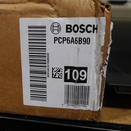 3100 - Bosch Gas 4 Burner Hob With Flameselect (H45xW582xD520) (model no.:- PCP6A6B90), original RRP £237.5... 