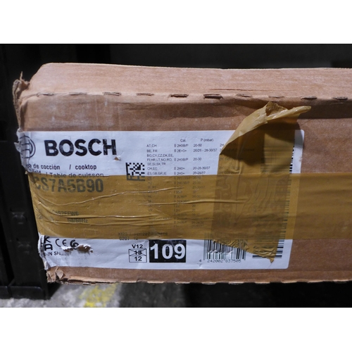 3110 - Bosch Gas on Glass 5 Burner Hob With Flameselect (H45xW752xD520) (model no.:- PPQ7A6B90), original R... 