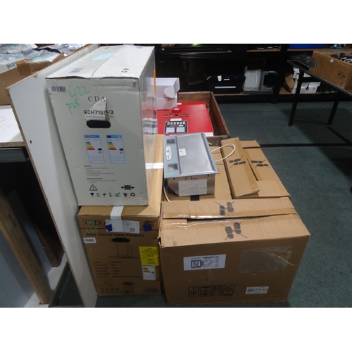 3122 - Quantity of Extractors and Cooker Hoods - Mixed Styles, Brands, Sizes etc... * This lot is subject t... 