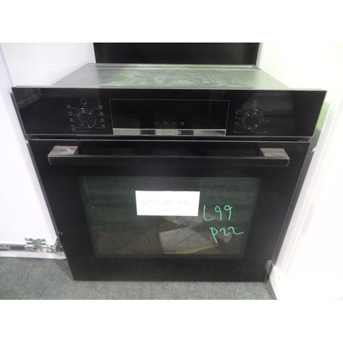 3155 - Bosch Serie 4 Single Pyrolytic Oven - DAMAGED DOOR (H595xW594xD548) (model no:- HBS573BB0B), origina... 