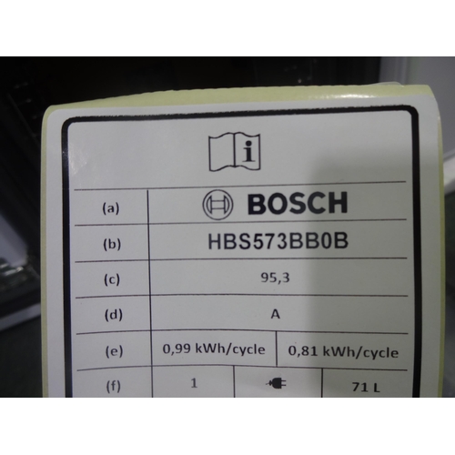 3155 - Bosch Serie 4 Single Pyrolytic Oven - DAMAGED DOOR (H595xW594xD548) (model no:- HBS573BB0B), origina... 