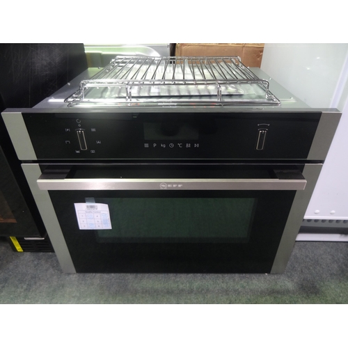 3157 - Neff Compact Combi Microwave Oven (H454xW596xD548) - model no.:- C1AMG84N0B, original RRP £615.83 in... 