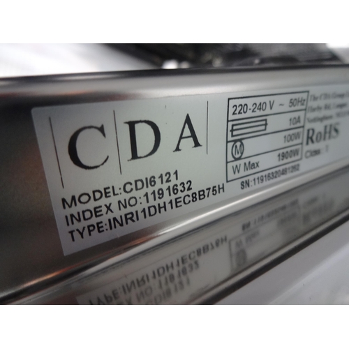 3170 - CDA Integrated Dishwasher (H820xW598xD550) - model no:- CDI6121, original RRP £331.67 inc. VAT (381-... 