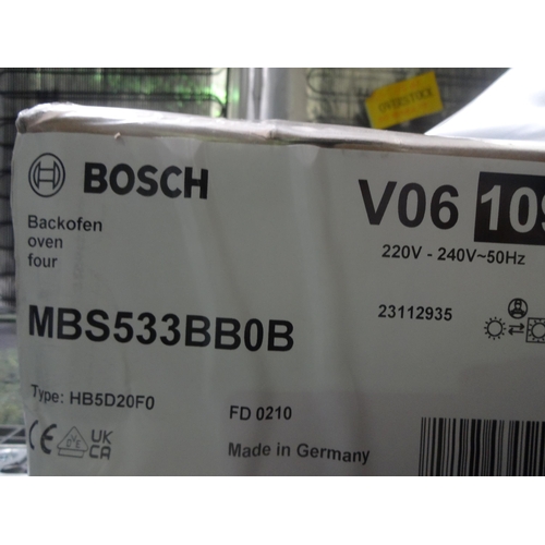 3173 - Bosch Series 4 Built-In Double Oven - BROKEN GLASS - (H888xW594xD550) - model no:- MBS533BB0B, origi... 