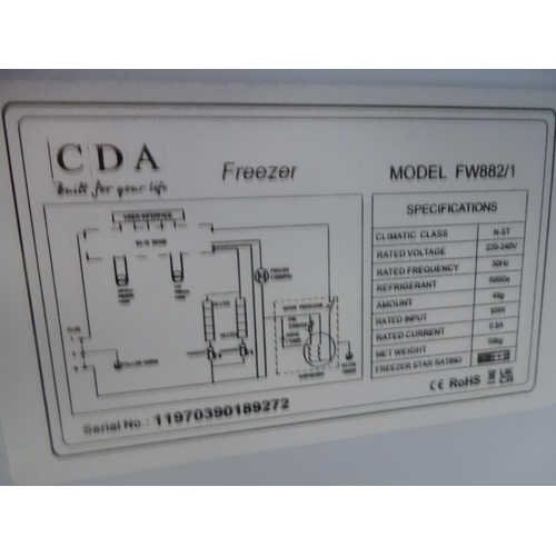 3176 - CDA Integrated Frost Free Tower Freezer (H1772xW540xD540) - model no.:- FW882, original RRP £552.50 ... 
