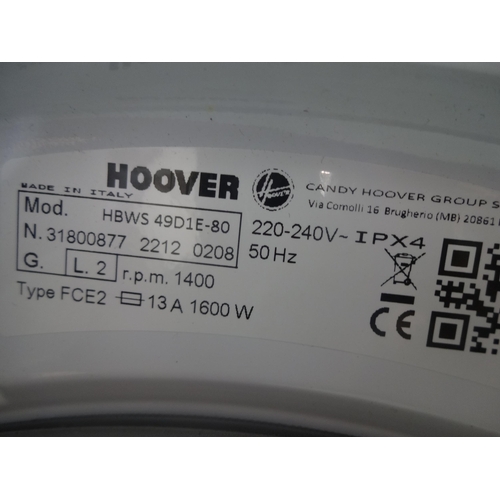 3192 - Hoover Integrated Washing Machine (Missing Drawer Front) (9kg) (H820xW600xD525) (model no.:- HBWS 49... 