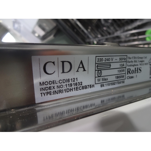 3019 - CDA Integrated Dishwasher Model: CDI6121 (383-142)  * This lot is subject to vat