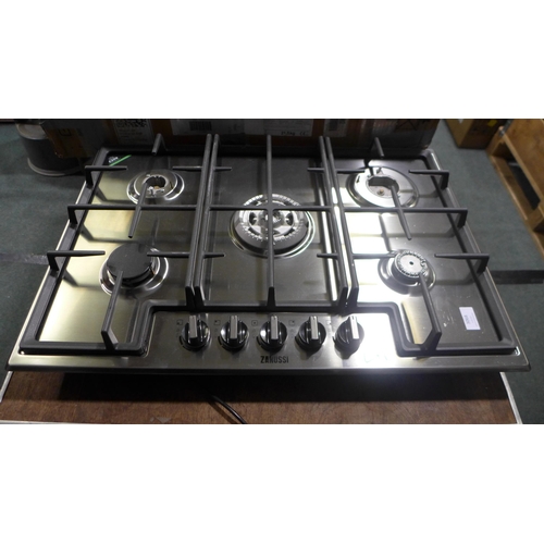 3096 - Zanussi 5 Burner Gas Hob (H40xW744xD510) (model no.:- ZGH76524XX), original RRP £220.83 inc. VAT * T... 