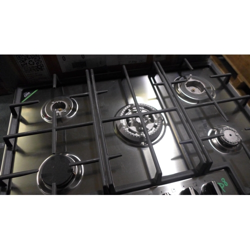 3096 - Zanussi 5 Burner Gas Hob (H40xW744xD510) (model no.:- ZGH76524XX), original RRP £220.83 inc. VAT * T... 