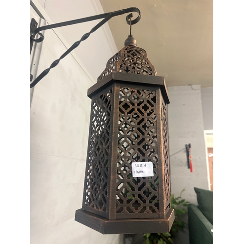 1306 - A large rustic metal lantern - H 44cms (644919212)