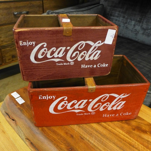 1322 - A pair of Cola wooden storage boxes (FL2505)