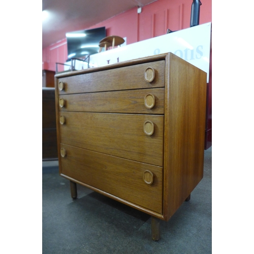 11 - A Meredew teak chest of drawers