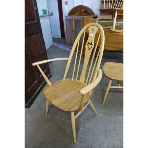 113 - A set of four Ercol blonde chairs, model 876