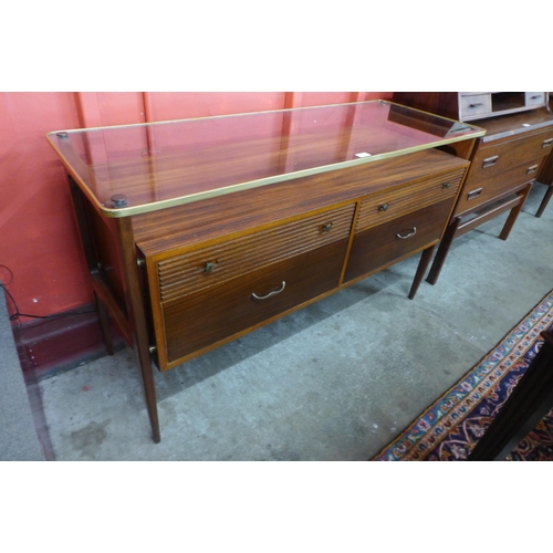 13 - A Wrighton rosewood and glass topped sideboard, CITES A10 no. 630306/03