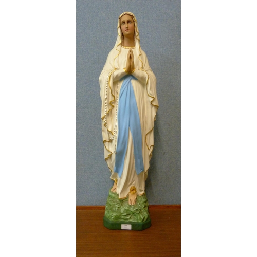 388 - A hand painted figure of the Virgin Mary