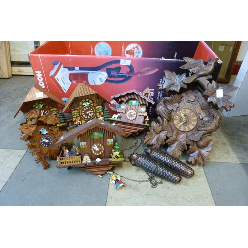 399 - Six assorted cuckoo clocks